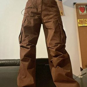 High Waist Cargo Pants - Y2K & 90s Fashion, Grunge, Retro, Summer & Party Outfits