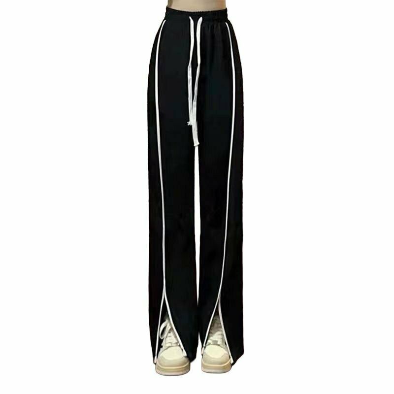 High Waist Full Length Pants - Y2K & 90s Fashion, Grunge, Retro, Summer & Party Outfits