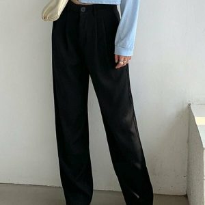 High Waist Ladies Pants - Y2K & 90s Fashion, Grunge, Retro, Summer & Party Outfits