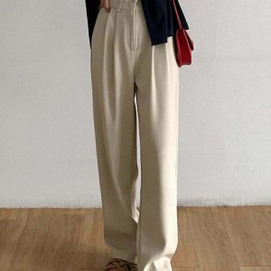 High Waist Ladies Pants - Y2K & 90s Fashion, Grunge, Retro, Summer & Party Outfits