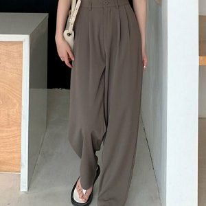 High Waist Ladies Pants - Y2K & 90s Fashion, Grunge, Retro, Summer & Party Outfits