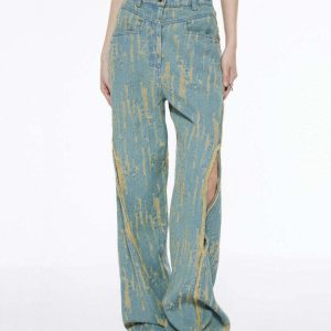 Icon Living Wide Jeans - Y2K & 90s Fashion, Grunge, Retro, Summer & Party Outfits