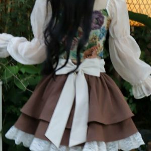 Kawaii Lace Patchwork Lolita Skirt - Y2K Summer Grunge, 90s Retro, Pastel Goth