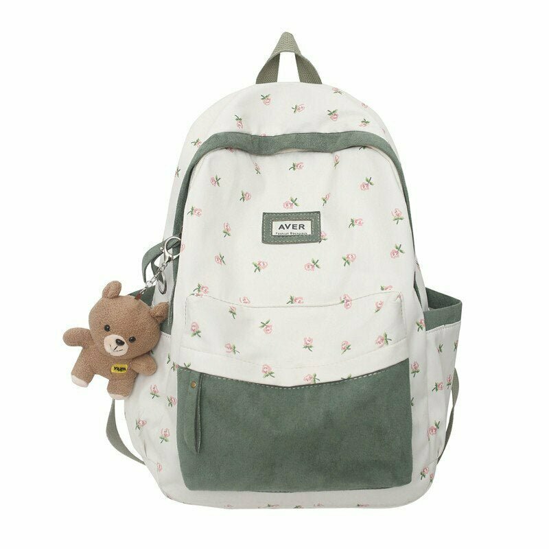 Kawaii Pattern Laptop Backpack - Y2K & 90s Fashion, Grunge, Retro, Pastel Goth, Summer