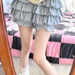 Kawaii Ruffle Lolita Skirt - Y2K Summer Grunge, 90s Retro, Pastel Goth,