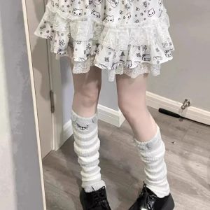 Kawaii Ruffle Mini Skirt - Y2K Summer Outfit, 90s Fashion, Grunge, Pastel Goth