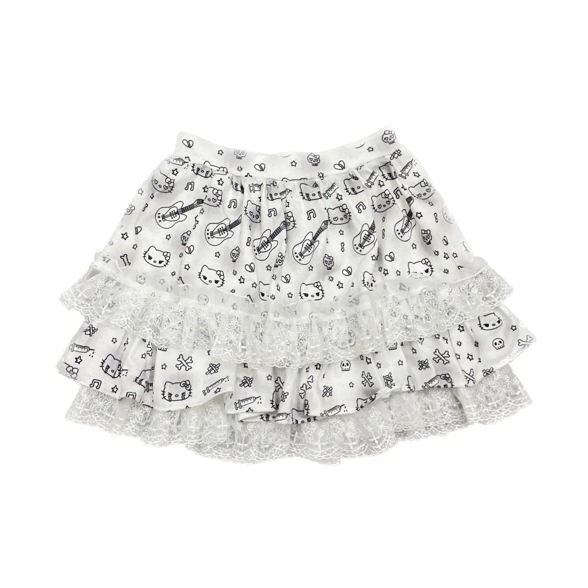 Kawaii Ruffle Mini Skirt - Y2K Summer Outfit, 90s Fashion, Grunge, Pastel Goth