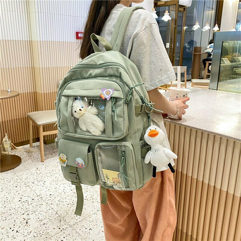 Large Capacity Kawaii Backpack - Perfect for Y2K Fashion, 90s Outfits, and Grunge Styles