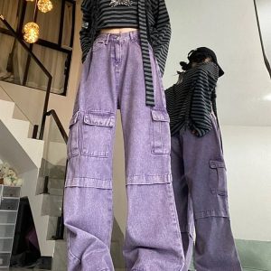 Lavender Dream Utility Pants - Y2K & 90s Fashion, Grunge, Retro, Summer & Party Outfits