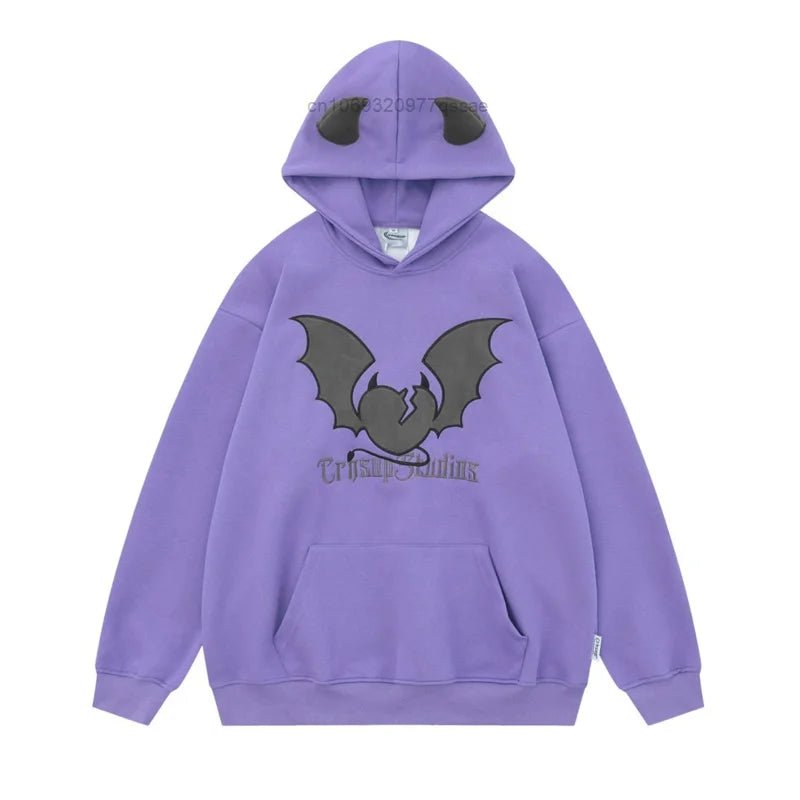 Lavender Winged Mystery Hoodie - Y2K & 90s Fashion, Grunge, Retro, Summer & Party Out