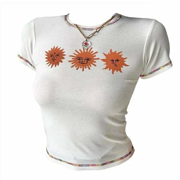 Le Soleil Aesthetic T-Shirt - Y2K & 90s Fashion, Grunge, Retro, Summer, Party,