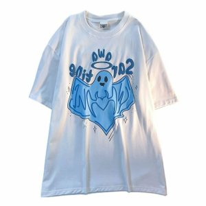 Little Ghost Summer Top - Y2K & 90s Fashion, Grunge, Retro, Pastel Goth, Baby Te