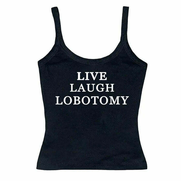 Live Laugh Skinny Tank - Y2K & 90s Fashion, Grunge, Retro, Summer & Party Outfits