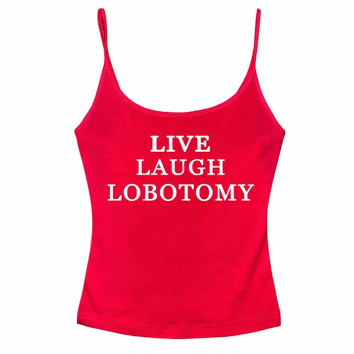 Live Laugh Skinny Tank - Y2K & 90s Fashion, Grunge, Retro, Summer & Party Outfits