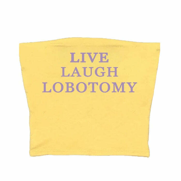 Live Laugh Tube Top - Y2K Summer Grunge, 90s Retro, Pastel Goth, Y2K Party