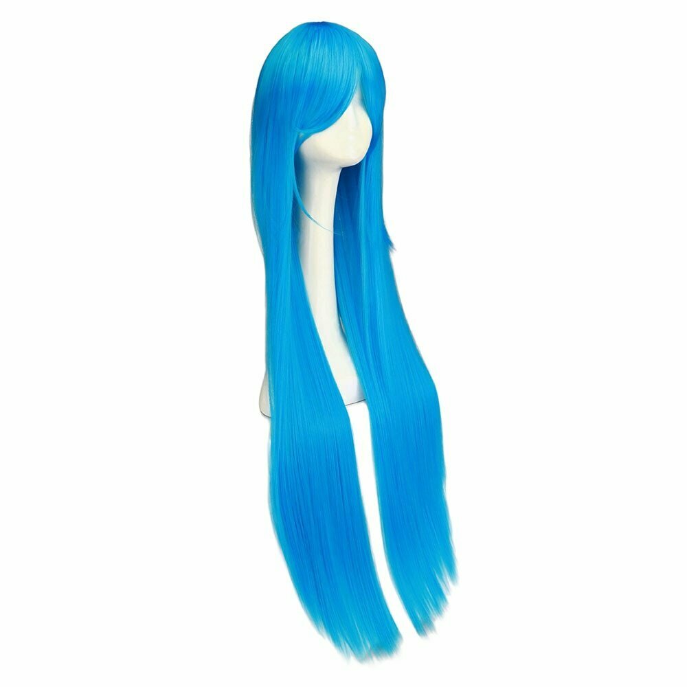 "Long Blue Synthetic Wig - Y2K & 90s Fashion, Grunge, Retro, Pastel Goth, Party