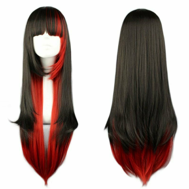 Long Straight Ombre Cosplay Wig - Y2K & 90s Fashion, Grunge, Retro, Party & Club