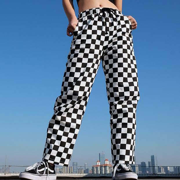 Lydia Checkered Pants - Y2K & 90s Fashion, Grunge, Retro, Summer & Party Outfits