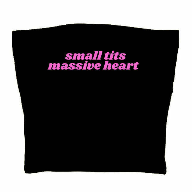 Massive Heart Tube Top - Y2K Summer Grunge, 90s Retro, Pastel Goth, Y2K