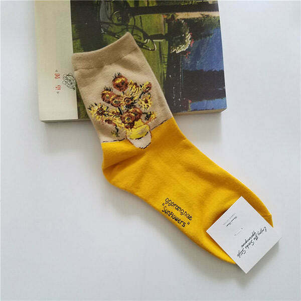 Museum Collection 4 Pack Socks - Y2K & 90s Fashion, Grunge, Retro, Pastel Goth,