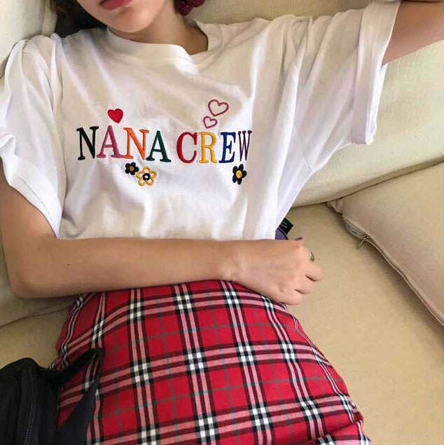 Nana Crew T-Shirt - Y2K & 90s Fashion, Grunge, Retro, Summer Outfits, Baby