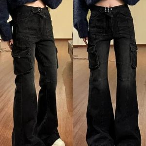 Nightfall Cargo Jeans - Y2K & 90s Fashion, Grunge, Retro, Summer & Party Outfits