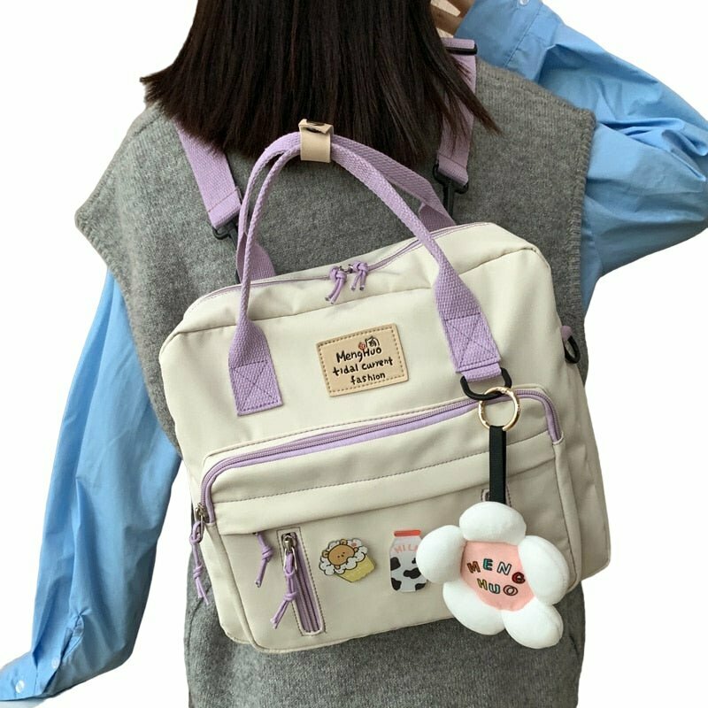 Pastel Lovely Multifunctional Backpack - Y2K & 90s Fashion, Grunge, Retro, Summer Outfits