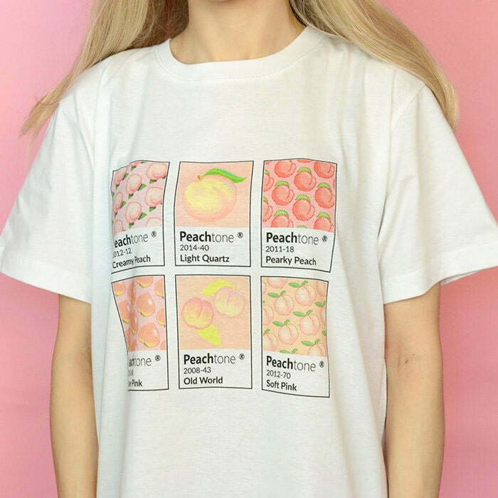 PeachTone T-Shirt: Y2K Summer Grunge, 90s Retro, Baby Tees, Y2K