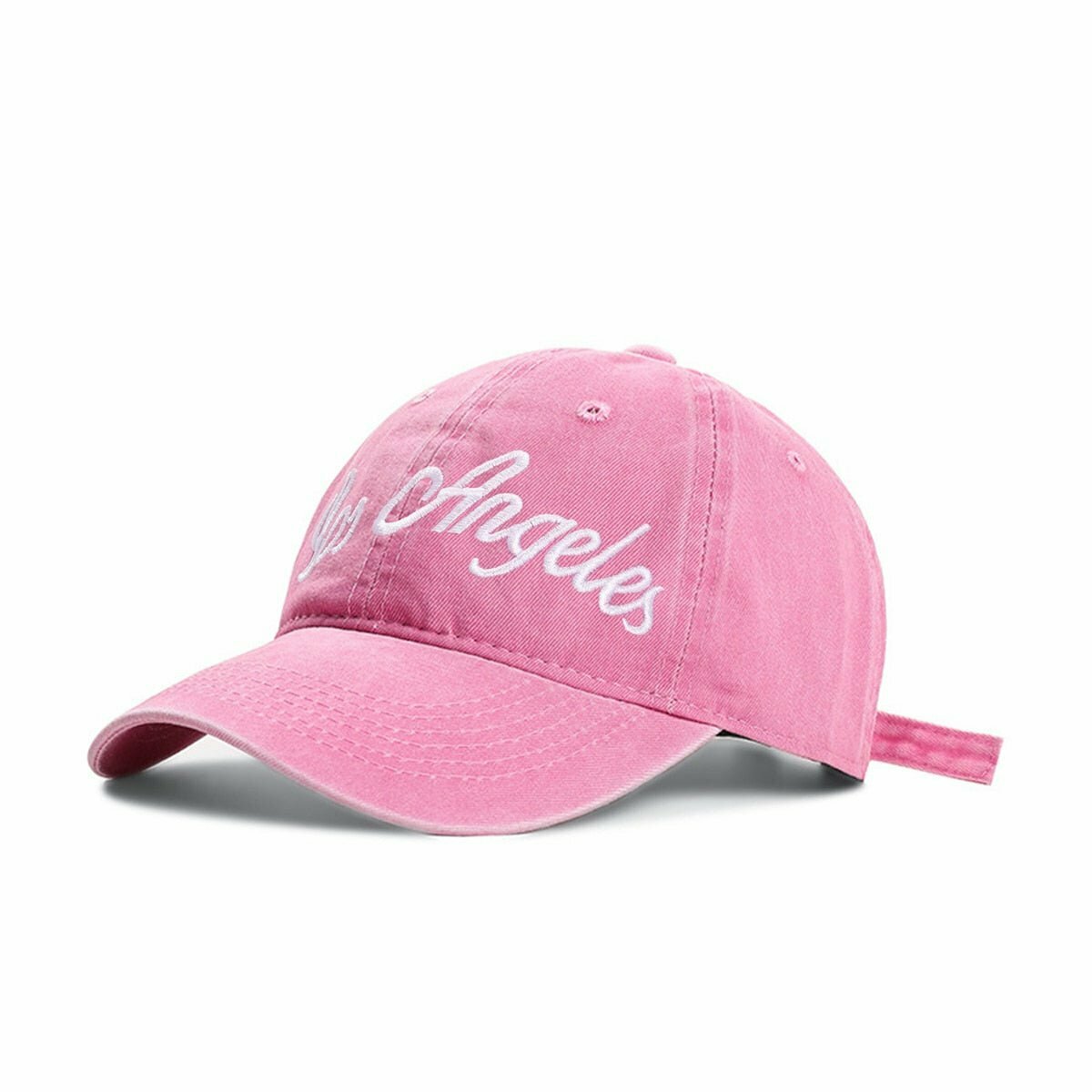 Pink Embroidered Baseball Cap - Y2K & 90s Fashion, Grunge, Retro, Summer & Party Out