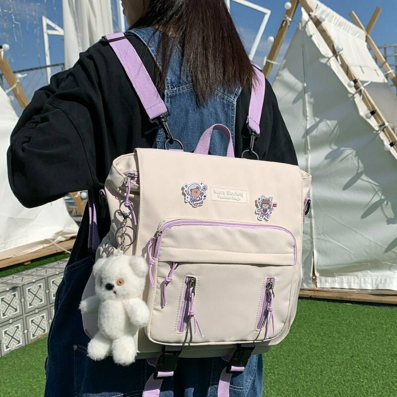 Preppy Cute Backpack - Y2K & 90s Fashion, Grunge, Retro, Summer & Party Outfits