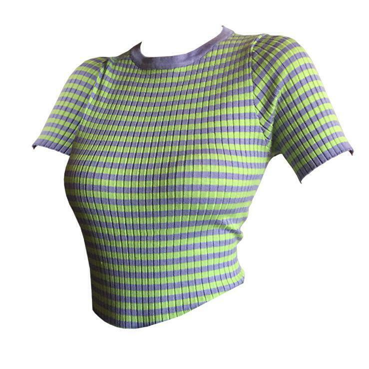 Sharon Ribbed Top - Y2K & 90s Fashion, Grunge, Retro, Summer Outfits, Baby