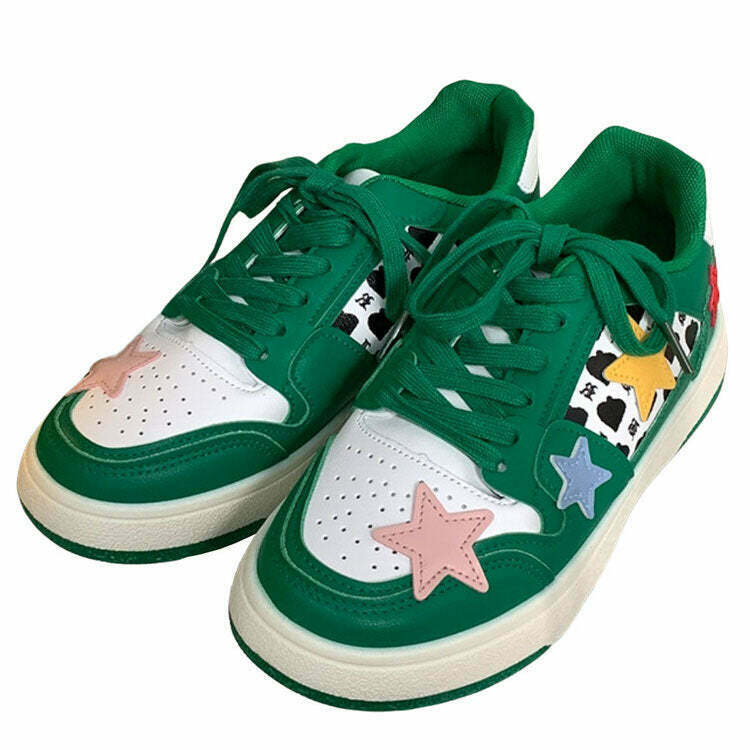 Star Behavior Aesthetic Sneakers - Y2K & 90s Fashion, Grunge, Retro, Hip Hop, Summer Out