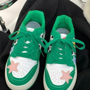 Star Behavior Aesthetic Sneakers - Y2K & 90s Fashion, Grunge, Retro, Hip Hop, Summer Out