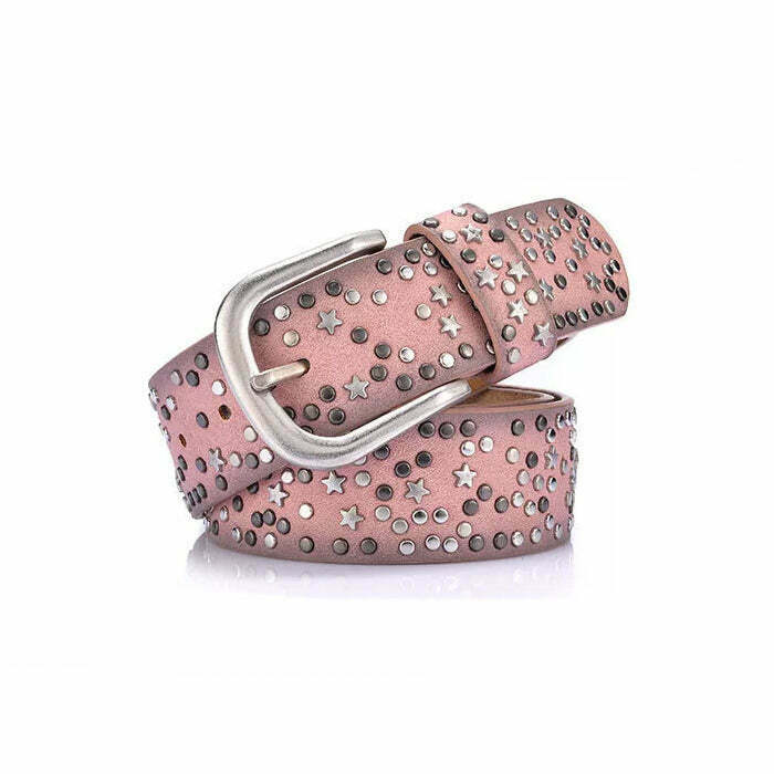 Star Girl Aesthetic Rivet Belt - Y2K Grunge, 90s Retro, Gothic, and Summer Outfits