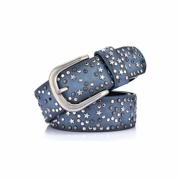 Star Girl Aesthetic Rivet Belt - Y2K Grunge, 90s Retro, Gothic, and Summer Outfits