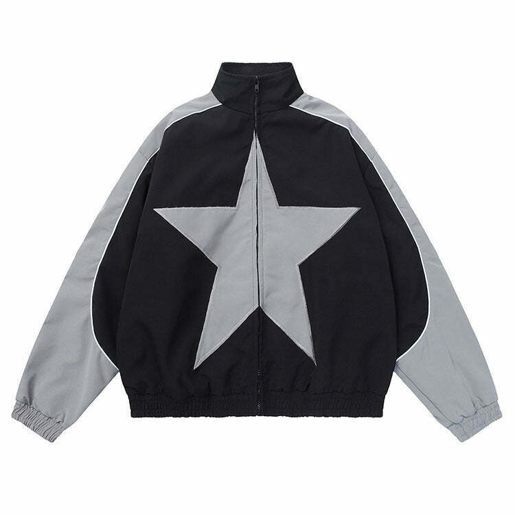 Star Girl Bomber Jacket - Y2K & 90s Fashion, Grunge, Retro, Summer & Party Outfits