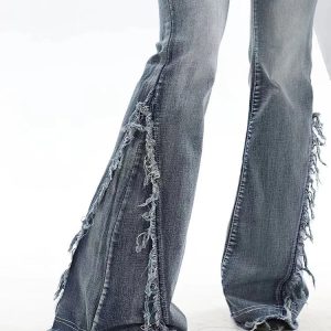 Urban Cascade Denim Pant - Y2K & 90s Fashion, Grunge, Retro, Summer & Party Outfits