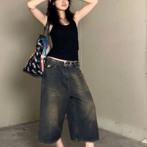 Urban Drift Wide-Leg Jeans - Y2K & 90s Fashion, Grunge, Retro, Summer & Party Out