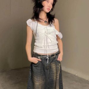 Urban Drift Wide-Leg Jeans - Y2K & 90s Fashion, Grunge, Retro, Summer & Party Out