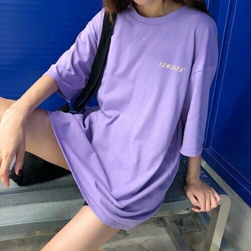 Vaporwave Style Oversize T-shirt - Y2K Summer Grunge, 90s Retro, Pastel Goth,