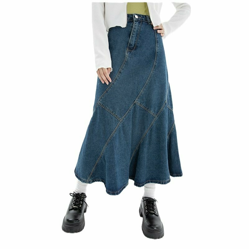 Vintage Blue Denim Skirt - Y2K Summer Outfit, 90s Fashion, Grunge, Retro Style, Y2