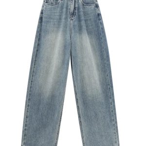 Vintage High Waist Blue Jeans - Y2K & 90s Fashion, Grunge, Retro, Summer & Party Outfits