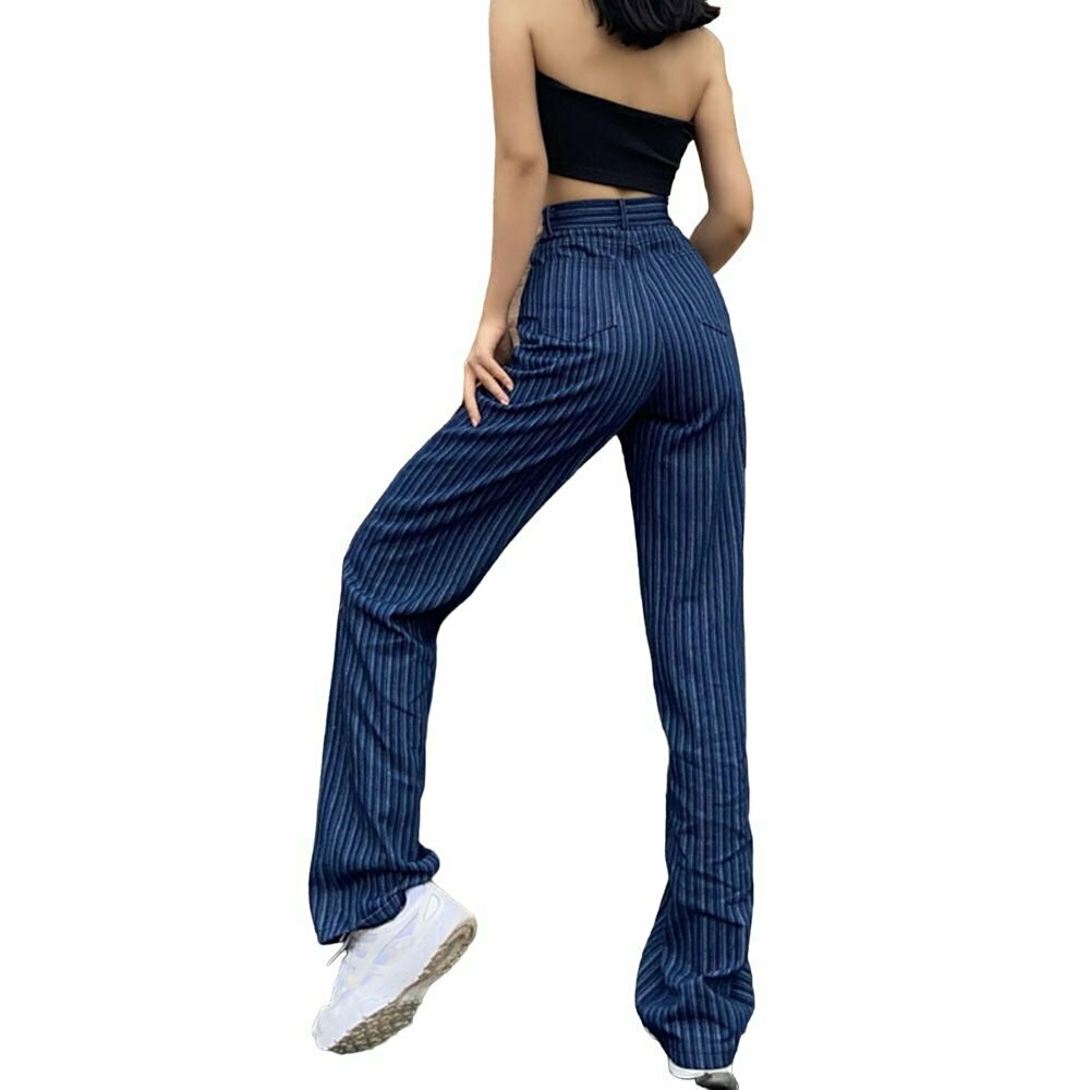 Vintage High Waist Straight Jeans - Y2K & 90s Fashion, Grunge, Retro, Summer & Party Outfits