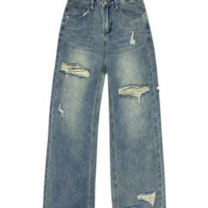 Vintage High Waist Wide Leg Jeans - Y2K & 90s Fashion, Grunge, Retro, Summer Outfits