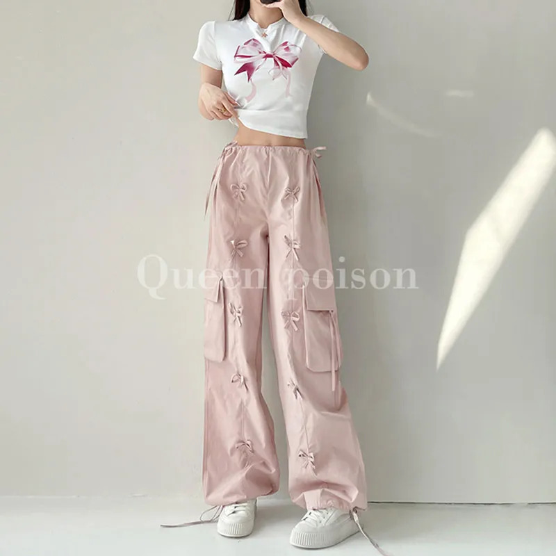 Vintage Y2k Grey Cargo Pants - High Waist Baggy Trousers for Streetwear Aesthetic