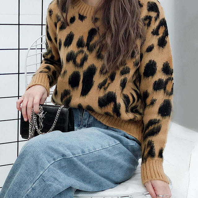 Wild Thing Leopard Jumper - Y2K & 90s Fashion, Grunge, Retro, Summer & Party Outfits