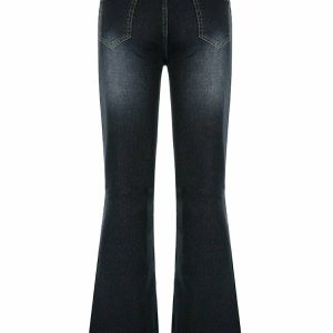 Y2K & 90s Aesthetic Flare Jeans - Retro Grunge, Summer Outfits, Hip Hop Fashion