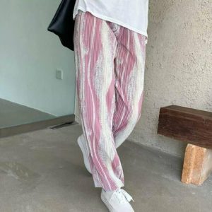 Y2K & 90s Aesthetic Tie Dye Soft Pants - Retro Grunge Summer Outfit for Women