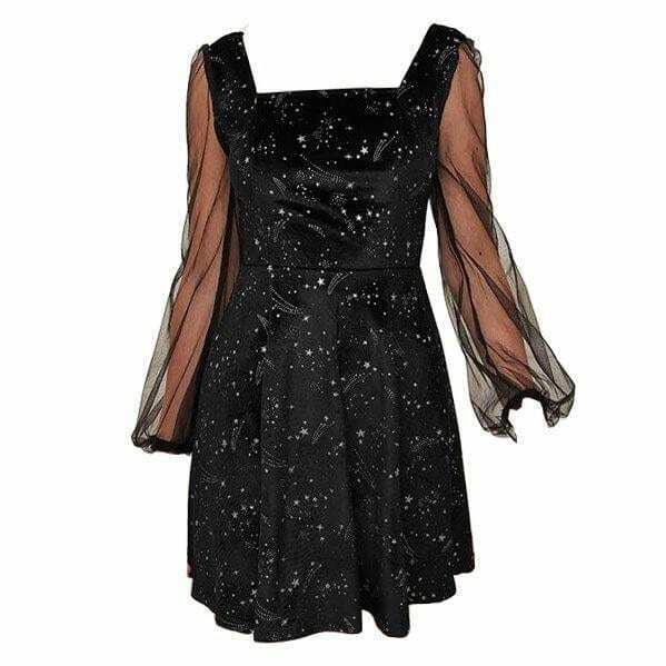 Y2K & 90s Constellation Dress - Retro Grunge, Summer Party, Club & Popstar Out