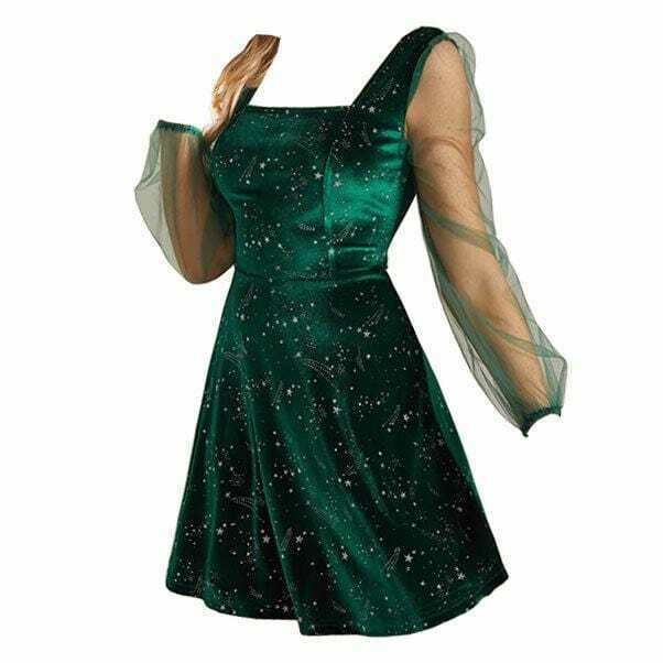 Y2K & 90s Constellation Dress - Retro Grunge, Summer Party, Club & Popstar Out